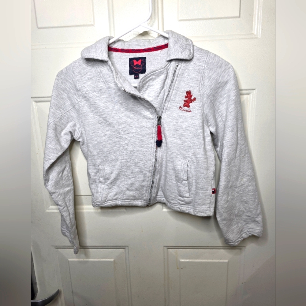 Gray Kids‎ Zip-Up Minnie Jacket Size 9/10